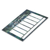 Casual blauwgroene handschriftenplanner notitieblok (Schuin)