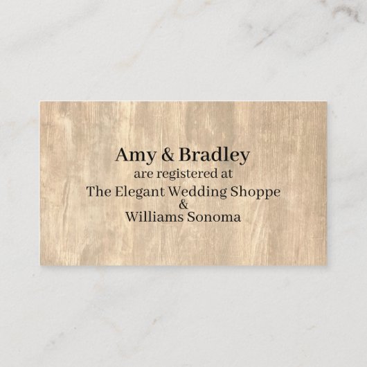 Casual Bleek Rustisch Rood Cadeauregister Informatiekaartje (Achterkant)