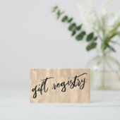 Casual Bleek Rustisch Rood Cadeauregister Informatiekaartje (Staand voorkant)