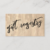 Casual Bleek Rustisch Rood Cadeauregister Informatiekaartje (Voorkant)