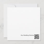Casual Blue Photo QR Code Wedding Invitation Kaart (Achterkant)