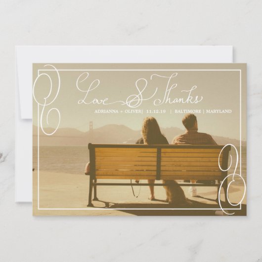 Casual border Weddenschap Love and Bedankt Typogra (Voorkant)