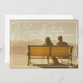 Casual border Weddenschap Love and Bedankt Typogra (Voorkant / Achterkant)