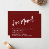 Casual Bourgogne Ik heb aankondiging verhuisd (Voorkant / Achterkant in situ)