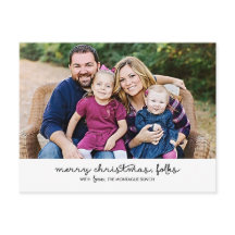 Casual Briefkaart voor kerstfeestdagen in Manuscri