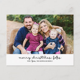 Casual Briefkaart voor kerstfeestdagen in Manuscri