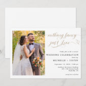 Casual bruiloft gewoon liefde kaart (Voorkant / Achterkant)