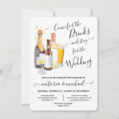 Casual bruiloft Kom voor drink uitnodiging (Voorkant)