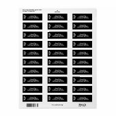 Casual bruiloft met zwarte grijze riem etiket (Full Sheet)