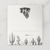 Casual Cactus Bruiloft Plaatskaartje (Buitenkant ongevouwen)