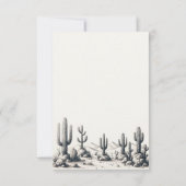 Casual Cactus Bruiloft RSVP Kaartje (Achterkant)