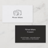 Casual camera Scribble Freelance fotograaf Visitekaartje (Voorkant / Achterkant)