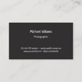 Casual camera Scribble Freelance fotograaf Visitekaartje (Achterkant)