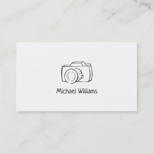 Casual camera Scribble Freelance fotograaf Visitekaartje (Voorkant)