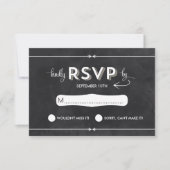 Casual Chalkboard RSVP (Voorkant)