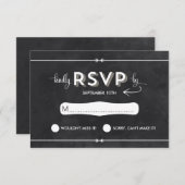 Casual Chalkboard RSVP (Voorkant / Achterkant)