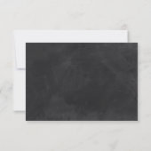 Casual Chalkboard RSVP Kaartje (Achterkant)