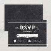 Casual Chalkboard RSVP Kaartje (Voorkant / Achterkant)