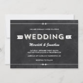 Casual Chalkboard Wedding Kaart (Voorkant)