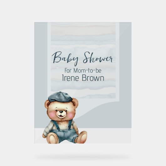 Casual Charmant Baby shower Thema Acryl Teken Acryl Bord (Voorkant)