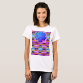 Casual chevron paarse sinaasappel EMT T-shirt (Voorkant volledig)