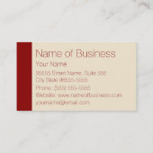 Casual Chic Beige Grunge Financieel Adviseur Visitekaartje (Achterkant)