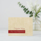 Casual Chic Beige Loyaliteit Dank U VIP Coupon Briefkaart (Staand voorkant)