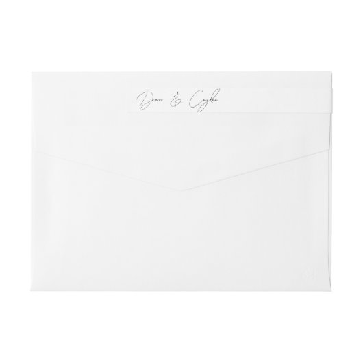 CASUAL CHIC HANDSCHRIFT STIJL BRUILOFT UITNODIGING (Achterkant)