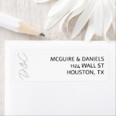 CASUAL CHIC HANDSCHRIFT STIJL BRUILOFT UITNODIGING ETIKET (Insitu)