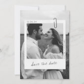 Casual & Chic Photo Frame Wedding  Save The Date (Voorkant)