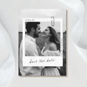 Casual & Chic Photo Frame Wedding  Save The Date