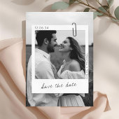 Casual & Chic Photo Frame Wedding  Save The Date