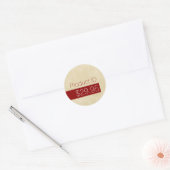 Casual Chique Beige Modern Product Prijs Label (Envelop)
