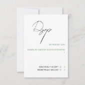 Casual chique handschrift stijl bruiloft RSVP kaartje (Voorkant)