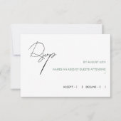 Casual chique handschrift stijl bruiloft RSVP kaartje (Voorkant)