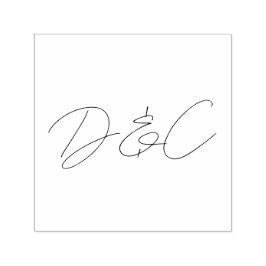 Casual chique handschrift stijl bruiloft  zelfinktende stempel