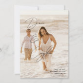 Casual chique handschrift stijl Sla de datum Kaart (Voorkant)