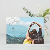 Casual chique handschrift stijl Sla de datum Kaart (Staand voorkant)