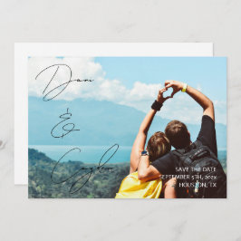 Casual chique handschrift stijl Sla de datum Kaart