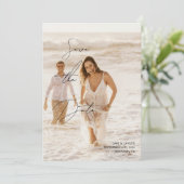 Casual chique handschrift stijl Sla de datum Kaart (Staand voorkant)