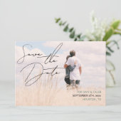 Casual chique handschriftstijl Sla de datum op Kaart (Staand voorkant)