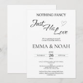 Casual Christian Wedding Invitation | Faith Kaart (Voorkant / Achterkant)