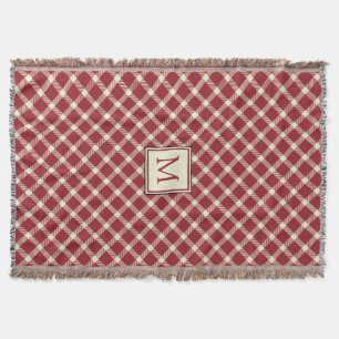 Casual Classic Red Pset met monogram Deken
