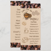 Casual Coffee Beans Voeg uw menu toe Coffee Shop (Voorkant / Achterkant)