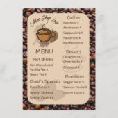 Casual Coffee Beans Voeg uw menu toe Coffee Shop (Voorkant)