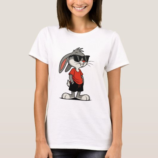 Casual Cool Bunny in rood T-shirt (Voorkant)