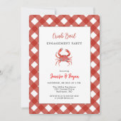 Casual Crab Boil verlovingsfeest uitnodiging (Voorkant)