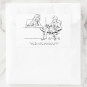 Casual dag rechthoekige sticker (Tas)