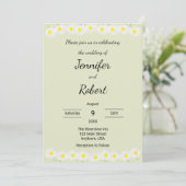 Casual Daisy Wedding Invitation Kaart (Staand voorkant)