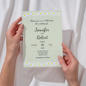Casual Daisy Wedding Invitation Kaart
